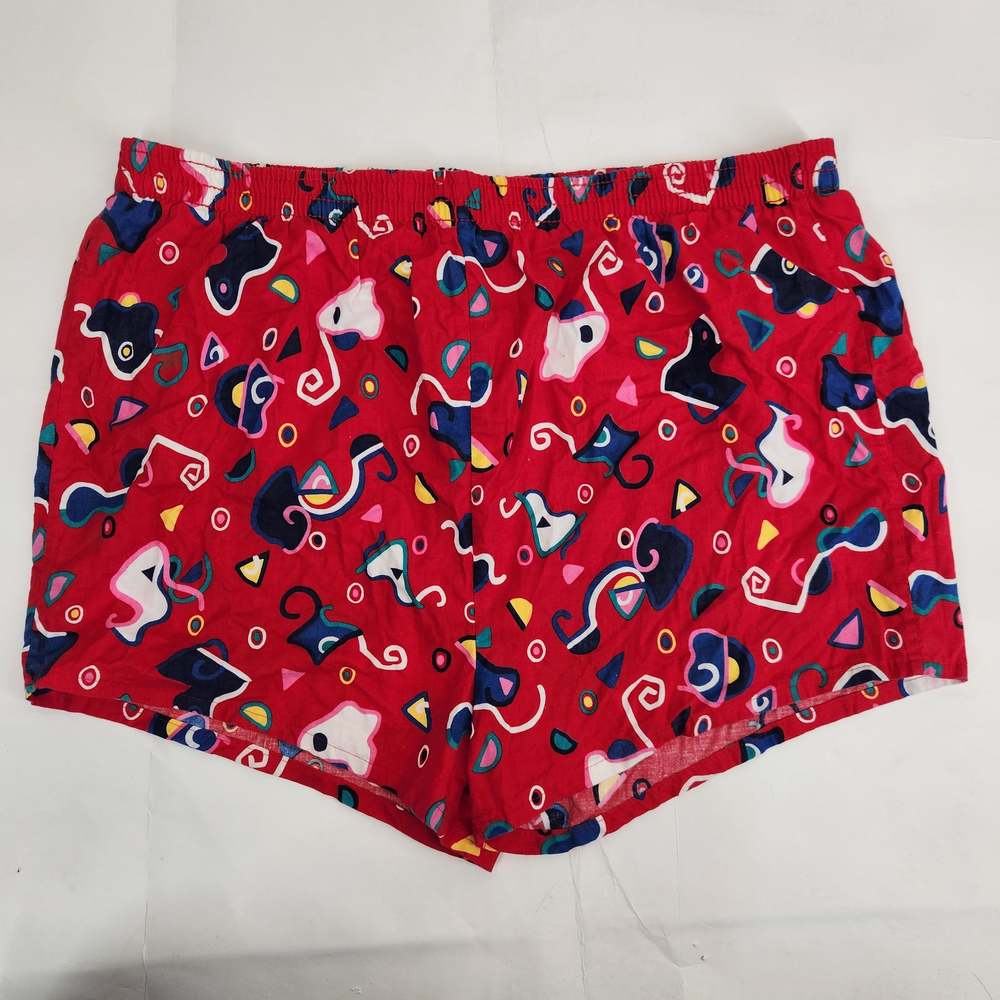 Vintage 90s Graphic Swim Shorts Mens XL Colorful Beachwear‎ Retro Confetti
